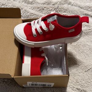 Red Canvas Kids Sneakers